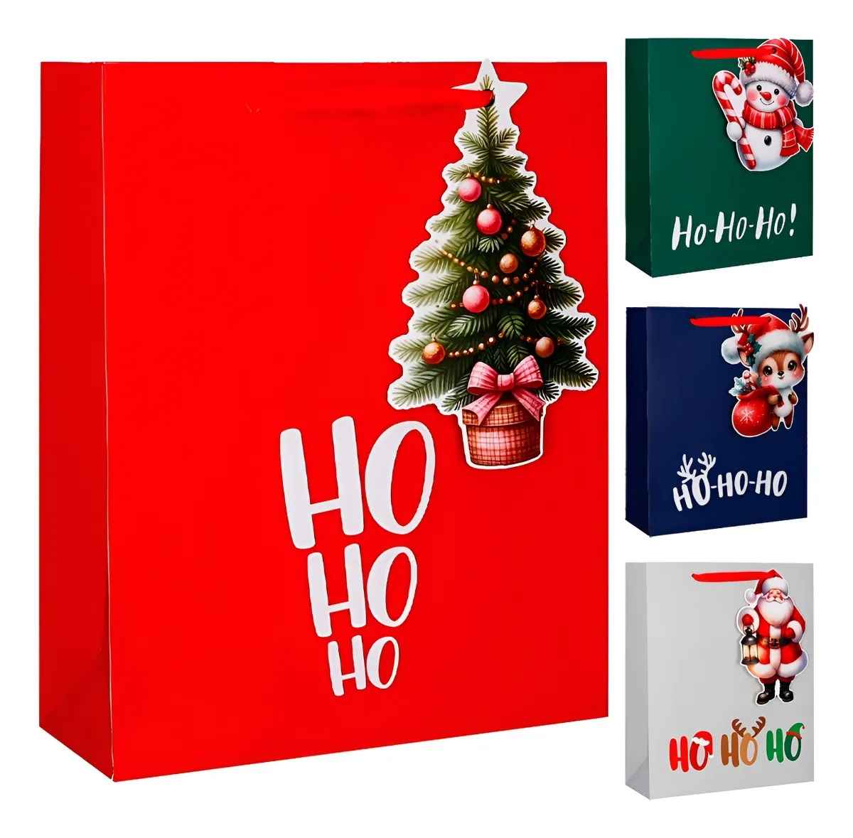SACOLA NATAL 42X30X12 CM C/TAG